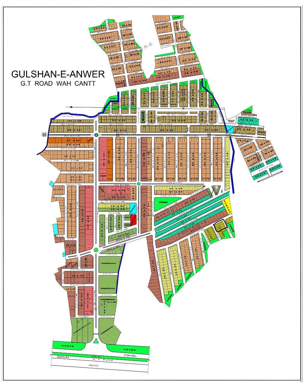 Gulshan-e-Anwar Map
